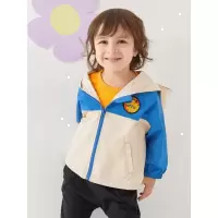 [1件3折价:96]moomoo童装男童字母印花外套春秋装撞色新款男小童宝宝洋气萌潮
