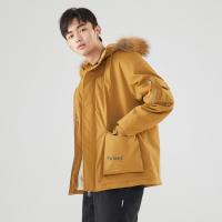 美特斯邦威工装棉服男贴袋2020新款冬季潮流毛领保暖男外套_1_684