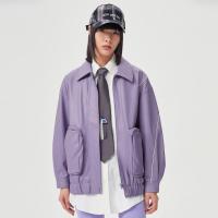 [2件2折价:99]美特斯邦威翻领皮夹克女宽松新款春季简约韩版廓形女士皮外套