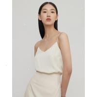 [1件5折价:90]MECITY女装21春季新款纯色气质法式露肩仙女森系时尚吊带