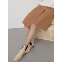 [99元3件]MECITY女装春季新款不对称设计简约大方纯色梭织A版半裙女