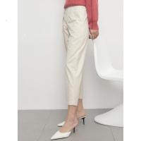 [1件5折价:90]MECITY女装21春季新款商务简约纯色系带气质优雅直筒休闲裤女