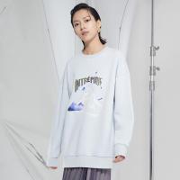 [1件5折价:125]MECITY女装21春季新款宽松时尚套头字母印花早春长袖卫衣女