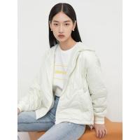 MECITY女装21春季新款连帽抽绳短款韩版ins风宽松保暖棉服女