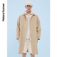 [2件2折价:84]美特斯邦威新基本中长款风衣男净色新款春季简约潮流长外套