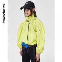 [2件2折价:65]美特斯邦威运动外套女轻薄动感新款春季时尚宽松泡泡袖夹克女