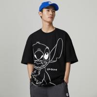 [1件5折价:55]美特斯邦威女MTEE史迪仔大线条印花圆领T恤