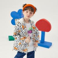 moomoo童装女童外套春秋装新款儿童女孩洋气连帽风衣