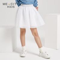 [2件2折价:19]米喜迪mecity童装夏新款女童半裙亮片网纱针织半裙公主裙