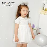 [2件2折价:36]米喜迪mecity童装夏新款女婴童连衣裙夏网纱公主裙花童礼服女