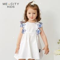 [2件2折价:23]米喜迪mecity童装夏新款连衣裙绣花边娃娃裙宝宝裙