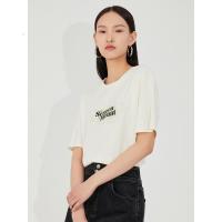 [1件5折价:90]MECITY女装2021夏季新款休闲时尚字母印花针织短袖T恤女_51