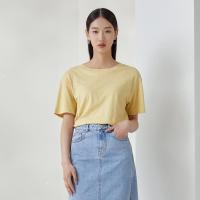 [1件5折价:45]MECITY女装2021夏季新款休闲舒适简约韩版宽松圆领短袖T恤上衣女_794