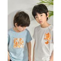 [2件2折价:25]米喜迪mecity童装夏男童迷彩蜜瓜橙短袖T恤