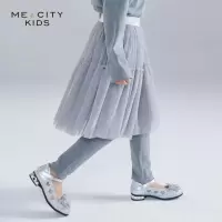 [2件2折价:41]米喜迪mecity童装春装新款女童时尚网纱假两件针织打底裤裙裤