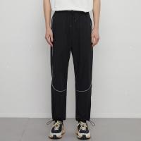 [1件5折价:150]MECITY男装2021夏季新款时尚潮流ins风格撞色嵌条休闲梭织长裤男