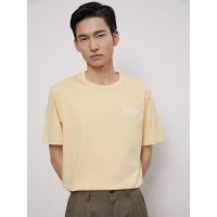 MECITY男装21春季新款青春潮流纯棉字母印花半袖短袖T恤男