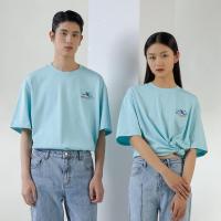 迪士尼唐老鸭联名MECITY男装2021夏季新款印花针织短袖T恤男情侣