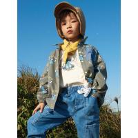 [1件5折价:110]moomoo童装男童衬衫外套21春秋新款女童史迪奇满印外套