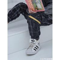 [2件2折价:44]moomoo童装男童长裤春秋新款原创条纹工装口袋舒适儿童裤子