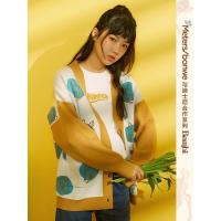 [1件5折价:155]美特斯邦威小鹿斑比联名开衫毛衣女2021新款春秋宽松时尚提花外套