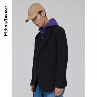 [1件3折价:129]美特斯邦威新基本西服男新款秋季宽松潮装饰腰带西装男DK制服