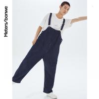 [1件5折价:180]美特斯邦威新基本牛仔裤男2021夏季新款宽松休闲复古潮流背带裤男