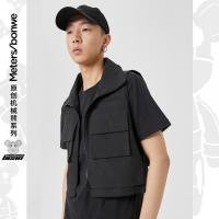 [1件5折价:149.5]美特斯邦威马甲男机械熊夏季新款宽松机能工装贴袋运动背心男