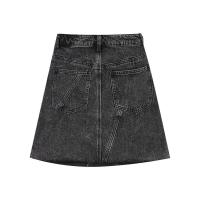 [2件2折价:49]美特斯邦威牛仔半裙女夏季新款时尚暗黑系烫钻半身裙女士短裙