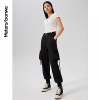 [1件3折价:58.5]美特斯邦威运动裤女工装裤新款夏季时尚垂感多口袋束脚长裤女