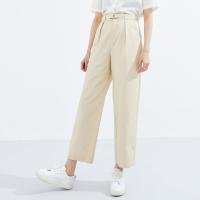 美特斯邦威休闲裤女新款夏季女简约百搭工装宽松直筒休闲长裤_374