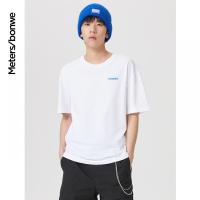 美特斯邦威短袖T恤男2021夏季新款腰果花印花纯棉宽松圆领体恤男_820