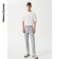 [1件5折价:80]美特斯邦威新基本休闲裤男21新款夏季薄质感直筒修身男士九分裤