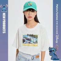 [1件3折价:39]美特斯邦威史迪仔联名短袖T恤女新款夏季时尚印花纯棉上衣女