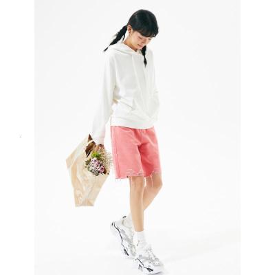 [2件2折价:39]美特斯邦威牛仔短裤女新款夏季洋气直筒显瘦时尚少女休闲纯棉短裤
