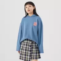 [1件3折价:55.5]美特斯邦威卫衣女休闲时尚休闲简约大字母印花连帽针织女式卫衣