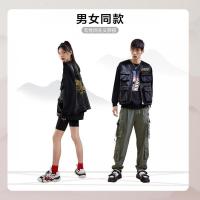 [2件2折价:79]美特斯邦威皮马甲男情侣装潮流短款秋季宽松潮牌女生多袋外套