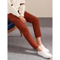 [2件2折价:60]MECITY女装冬季简约休闲呢子工装风气质直筒长裤阔腿裤