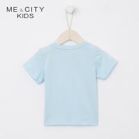 [2件2折价:19]米喜迪童装夏装新款男婴童织带穿回型扣仿背带针织套装