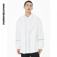 [1件3折价:99]美特斯邦威复古学院时尚夹克新款立体字母魔术贴外套男士