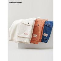 美特斯邦威工装风牛仔中裤男宽松夏季潮直筒男士休闲短裤