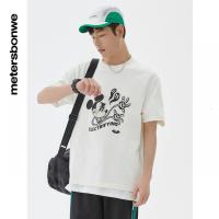 [1件3折价:39]美特斯邦威米奇联名短袖男重磅T恤夏季情侣装男上衣