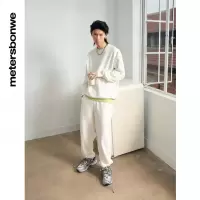 [好货直降:119]美特斯邦威圆领卫衣男春季新款宽松情侣装套头上衣男