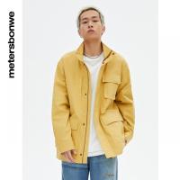 [1件5折价:199.5]美特斯邦威夹克男新款立领工装多袋夹克宽松休闲男士