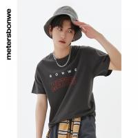 [1件5折价:39.5]美特斯邦威字母印花短袖T恤夏季新款纯棉青春简约休闲圆领