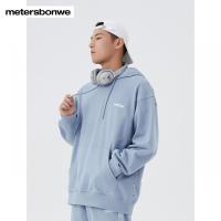 [1件3折价:79.5]美特斯邦威男士卫情侣装套头衫宽松上衣连帽长袖T恤潮流