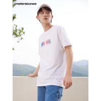 [1件3折价:39]美特斯邦威短袖T恤男夏季新款彩色字母印花百搭男士体恤