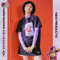 [1件5折价:69.5]美特斯邦威草莓熊联名短袖连衣裙女夏季设计感印花T恤裙
