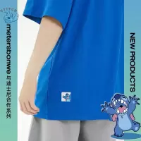 [1件5折价:59.5]美特斯邦威史迪仔联名短袖男女情侣纯棉印花T恤夏季新款