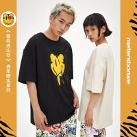 [1件5折价:69.5]美特斯邦威印花T恤男春季新款情侣装